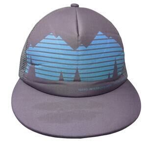 Idaho Interscholastic Cycling League Trucker Hat Gray OS Adjustable Hyper Thread